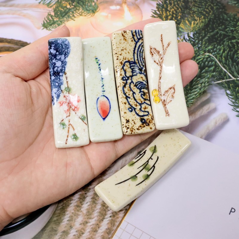 5PCS Fashion Ceramic Chopsticks Holder Japanese Style Antique Chopstick Rest ... gallery