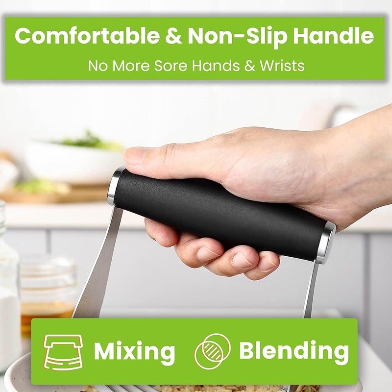 Professional Dough Blender W/ Ergonomic Handle Heavy Duty Pastry Cutter Mixer US gallery