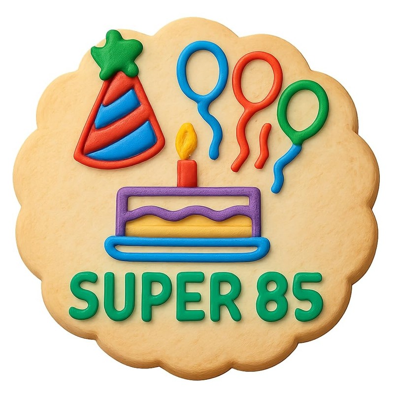 Heroic Super 85 Cookie Cutter & Stamp, Fondant & Clay - 4x4" gallery