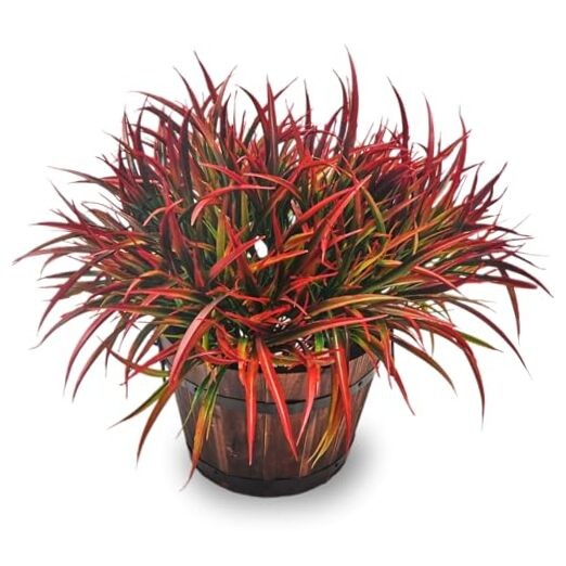 12 Bundles Fake Fall Outdoor Plants Artificial Grass Fall Stems Faux Red gallery