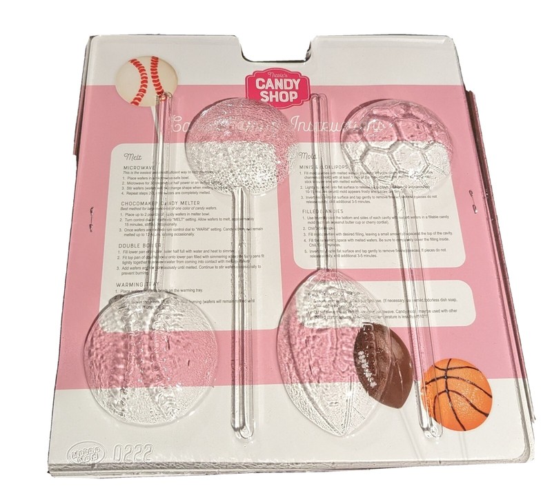 New Sports Ball Pops Lollipop Chocolate Candy Mold Basketball Soccer Football gallery
