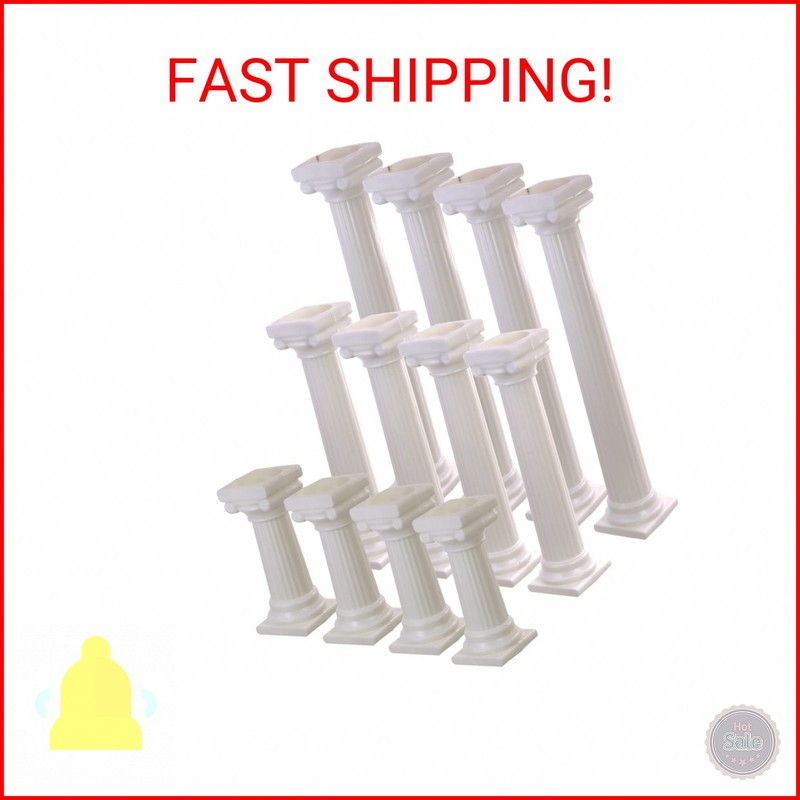 Patty Both 12 Pcs 3 Different Sizes Roman Pillar Cake Iayered Support.Cake layer