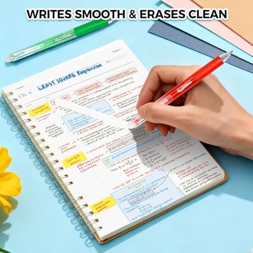 24 Pcs Erasable Pens with Eraser,Retractable Colored Gel Pens Erasable | 0.7 gallery