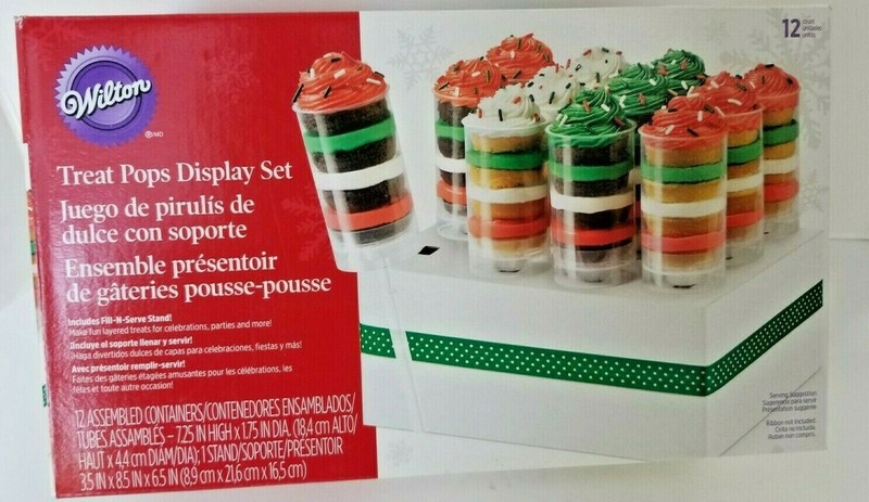NEW in Box WILTON Treat Pops Display 12 Count Set & Fill -N-Serve Stand 415-1945