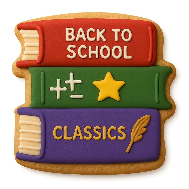Pink Stacked Books Cookie Cutter – 3.75x3.6" Back to School (Random Color) gallery
