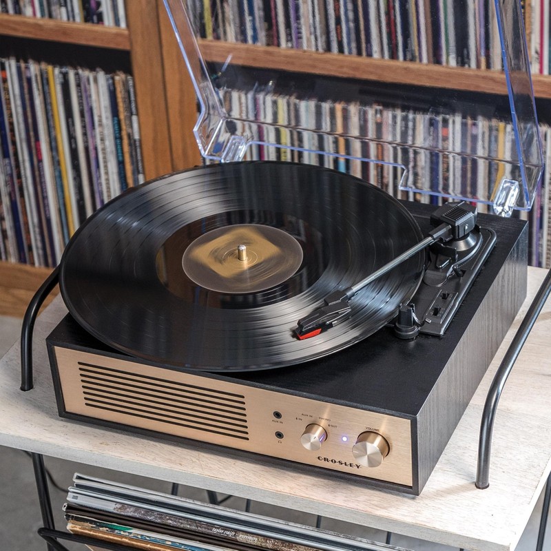 Crosley Cr6045A-Bk Miles 3-Speed Bluetooth In/Out Record Player Turntable gallery