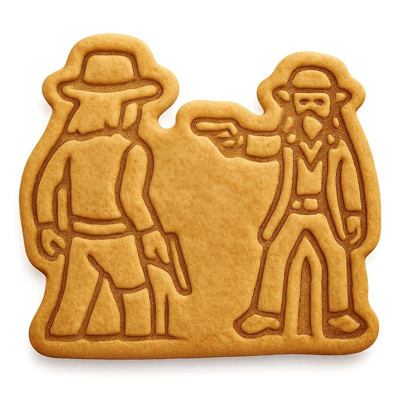 Wild Bill Hickok Duel Cookie Cutter & Stamp, Fondant & Clay – 4×3.8