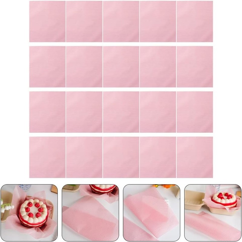 Pink Wax Paper Sheets 9.84X8.66 Inch Greaseproof gallery