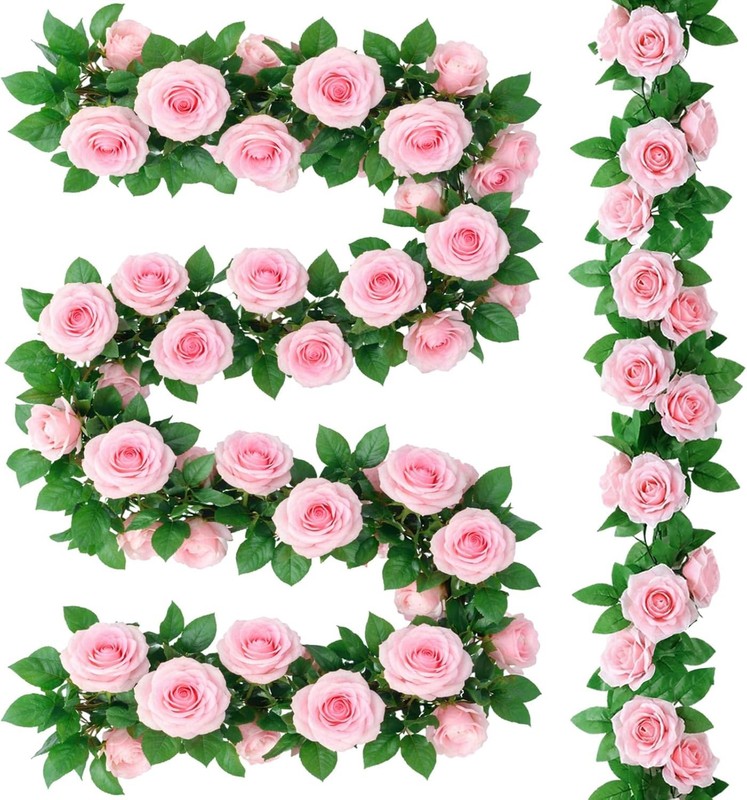 Suna 30 Pa 246ft Rose Garland Artificial Rose Flowers Vine with
