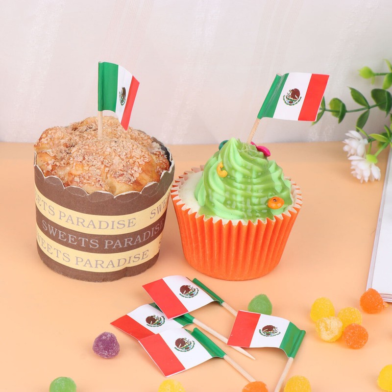 Paper Cake Decorations Mexican Flag Picks Mexican Cake Pick Flag gallery