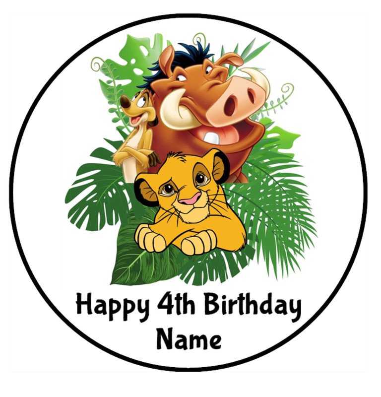Mufasa Lion King Cake & Cupcake Toppers – Edible Wafer Jungle Decorations