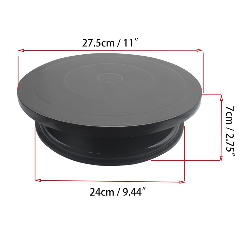 Cake Decorating Turntable 11 Inch Cake Turntable Anti-Slip Rotating Cake Stan... gallery