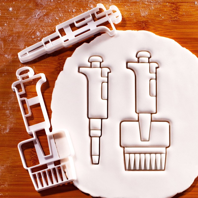 Micropipette & Multichannel Pipette cookie cutters | Biology science laboratory