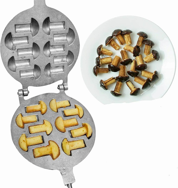 Cookie Mushroom Sweet Pastry Maker Russian Baker Mushrooms Cookies Form Iron Pan