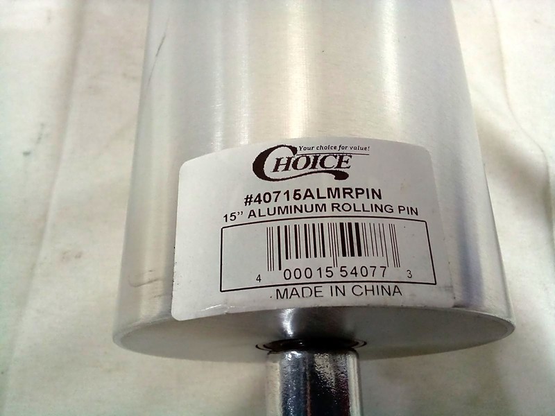Choice 40715ALMRPIN Aluminum Rolling Pin Commercial Bakery Tool gallery