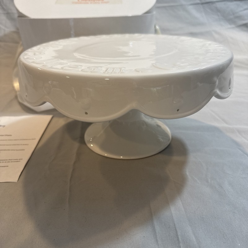 Quacker Factory Lifestyles Celebrations Pedestal Plate White With Charms gallery