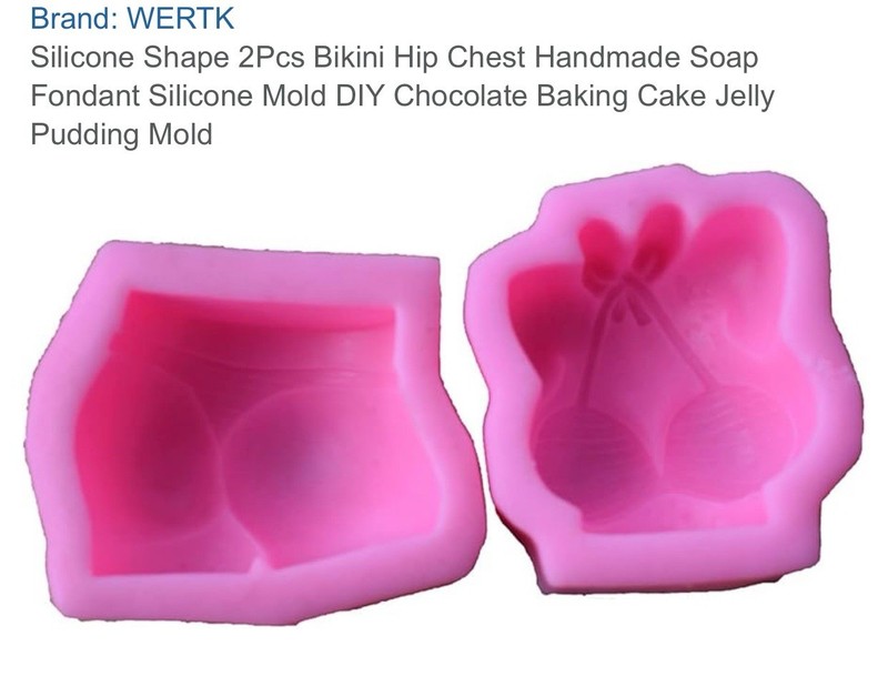 Bikini 2 Piece Silicone Molds For Soap, Fondant Chocolates Cakes Jelly & Pudding