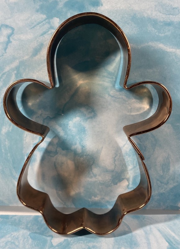 Vintage Copper Cookie Molds Lot of 3 Ginger Bread Man and Woman and Star Figures gallery
