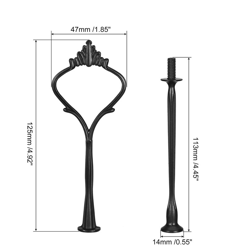 4 Sets of 3 Tier Cake Plate Stand Handle Hardware Cake Fruit Food Plate Stand gallery