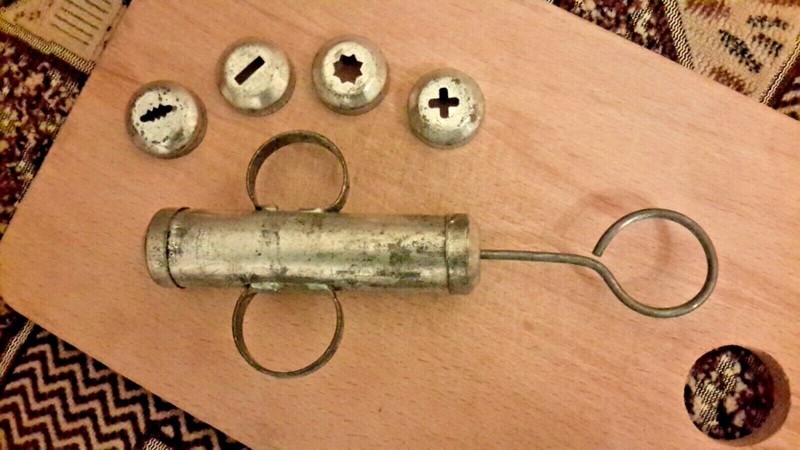 Confectionery syringe metal .Vintage USSR