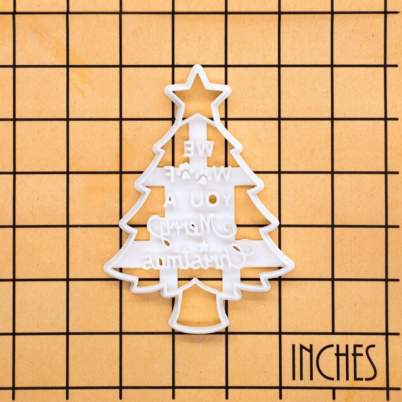 We Woof You A Merry Christmas Cookie Cutter - Xmas Tree Shape Festive Dog Treats gallery