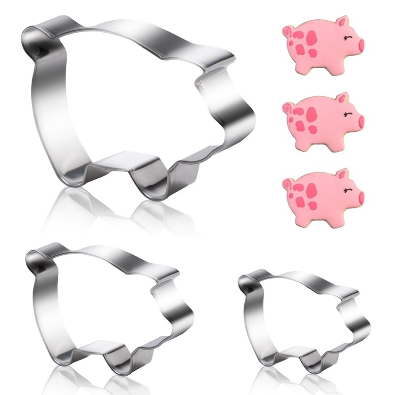 Concha Cutter Mexican Bread Mold With 3 Sizes Pig Cookie Cutter Set,Concha St... gallery