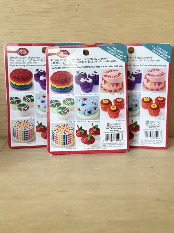 3-Cake Decorating Tips Betty Crocker Decorating Tips Set Includes 8 Tips Ea =24 gallery