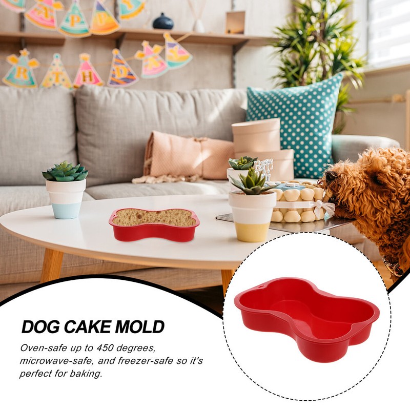 1PC Red Cupcake Mold Bone Cake Pan Dog Birthday Cake Mold Fondant Mold Loaf Pan gallery