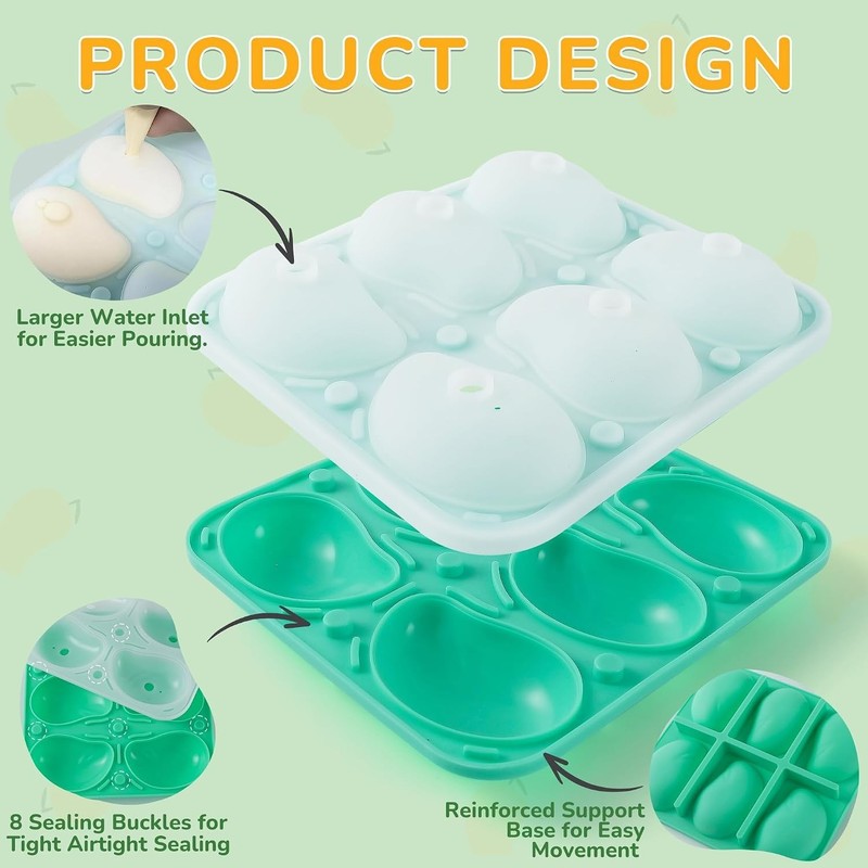 3D Mango Mold for Mousse,1Pack 6Cavities Fruit Pastry Mango Silicone Mold for... gallery