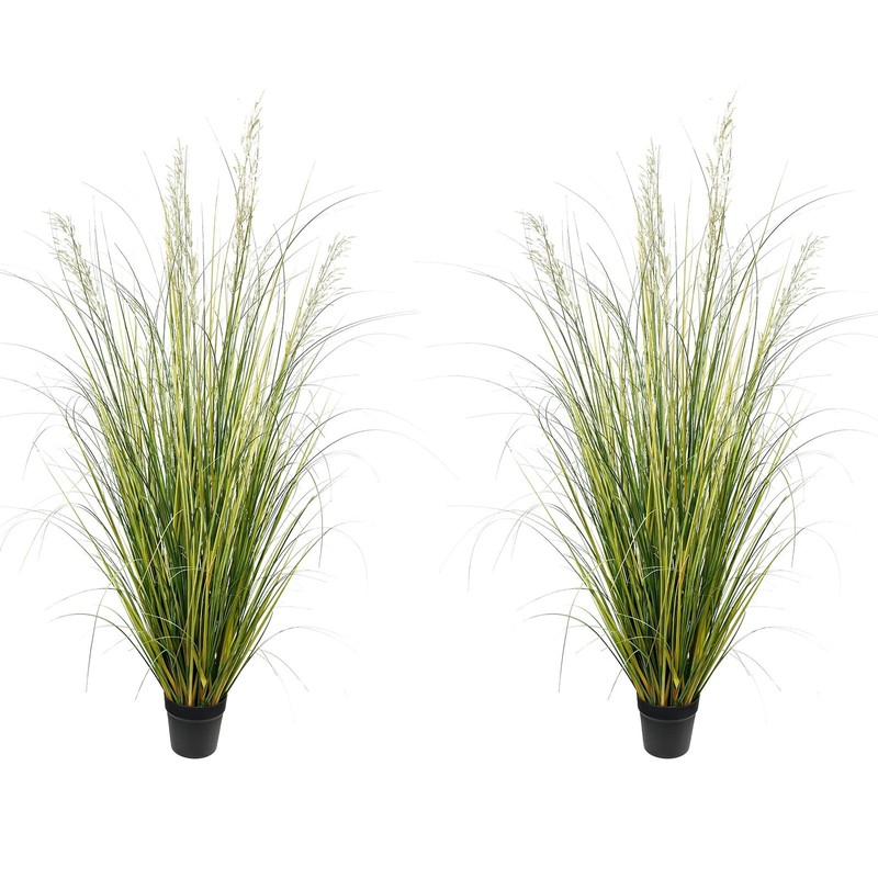 Afand Artificial Plant 5Ft2Pack Tall Artificial Grass Plantfaux Indoor Home