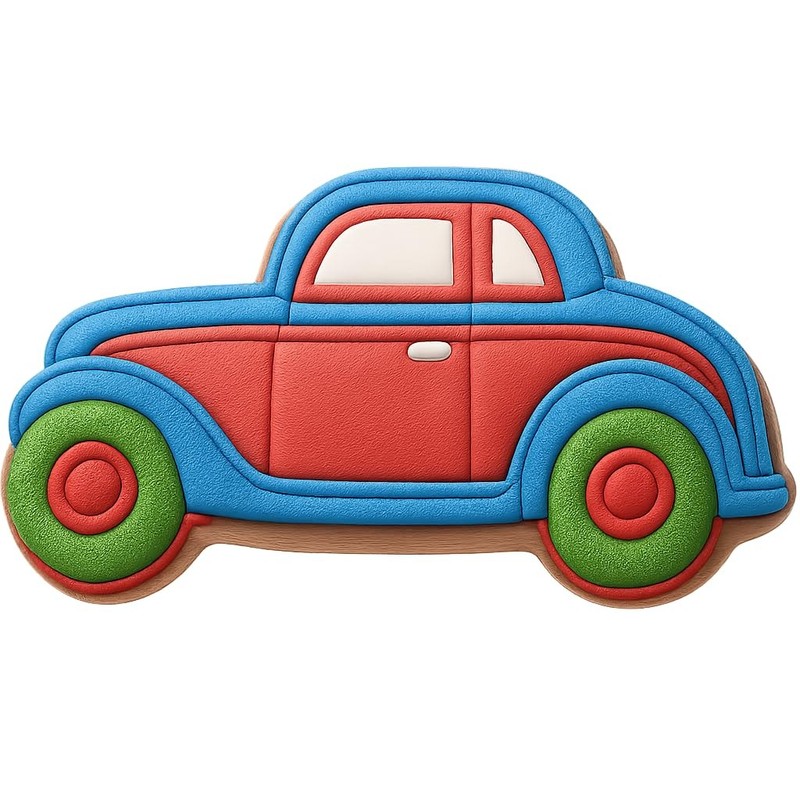 Classic Coupe Hot Rod Cookie Cutter & Stamp, Fondant & Clay - 4x2.4 gallery