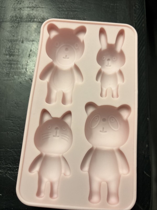 Cat Kitten Panda Bear Rabbit Body 2 Silicone MOLDS Chocolate Ice Cream Cake Soap gallery