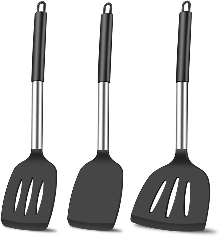3Pcs Silicone Spatula Set Heat Resistant Spatulas for Nonsti