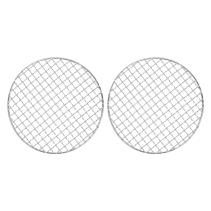 2 Piece Cooling Grill, 8″ Round Stainless Steel for Oven [Silver]