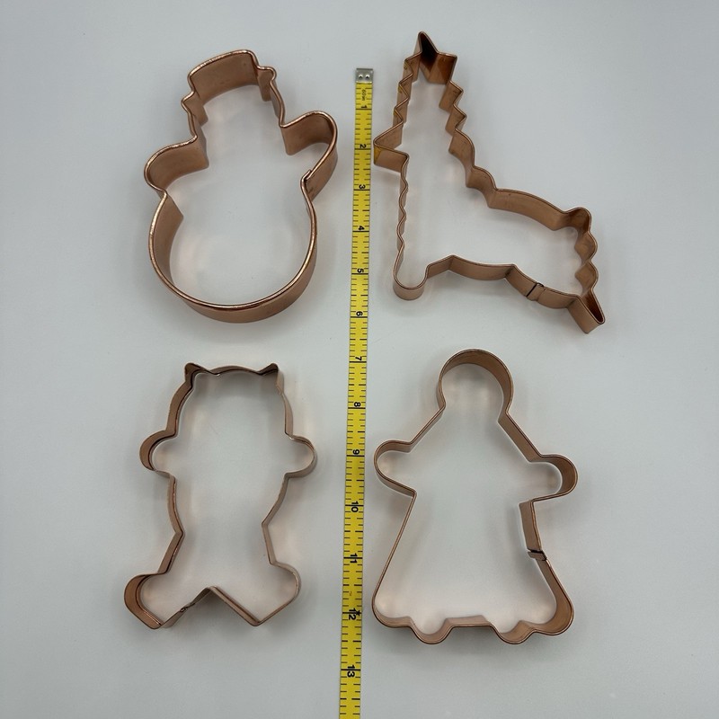 Large Copper Cookie Cutters Snowman Xmas Gingerbread Reindeer gallery