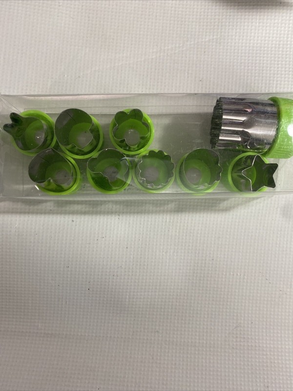 9 Pcs Vegetable Fruit Cutter Shapes Set Mini Cookie Stainless Steel Slicer Mold gallery