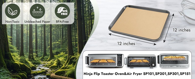 12-Inch 150PCS Disposable Air Fryer Paper Liners for Air Fryer gallery