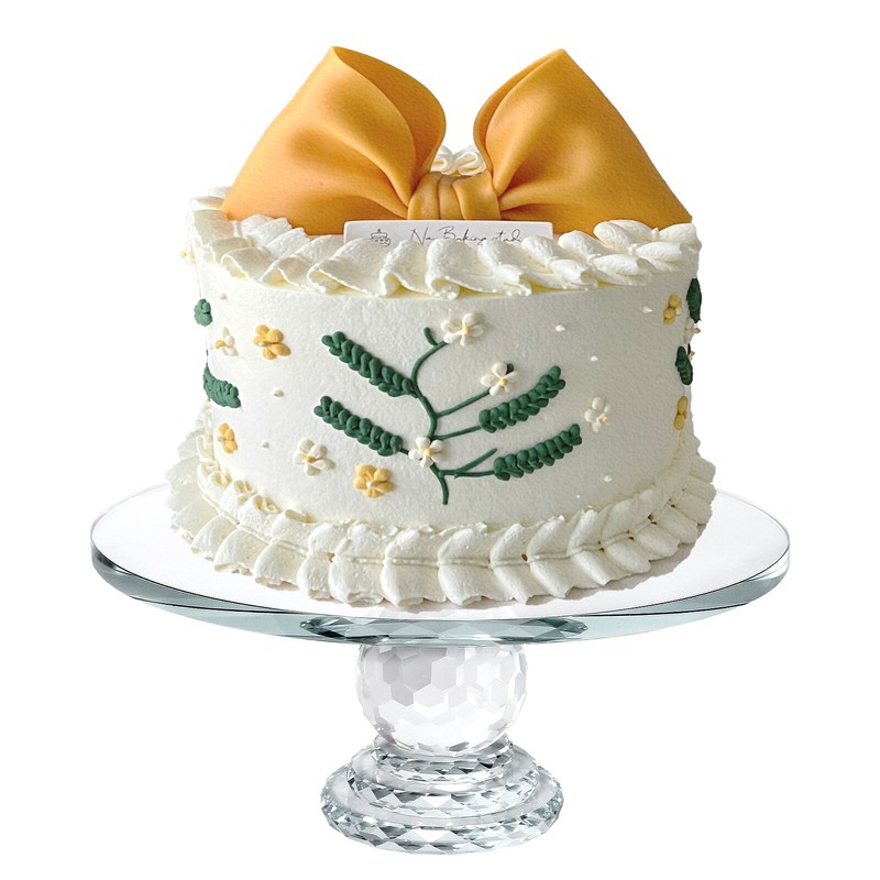 11in Round Glass Cake Stand Dessert Display Wedding Party Buffet gallery