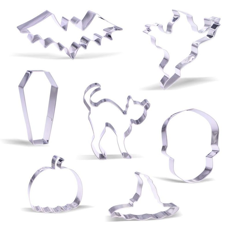 Large Halloween Cookie Cutter Set – 7 Piece – Stainless Steel