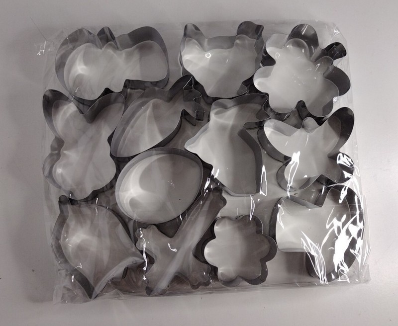 12 Pcs Easter Cookie Cutter Set Sliver gallery
