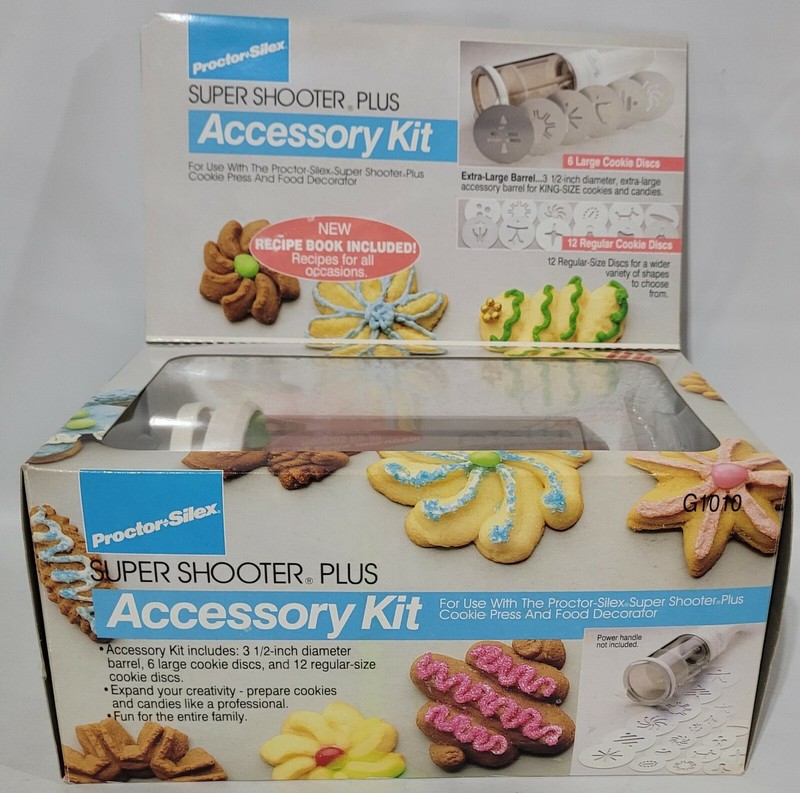 Proctor Silex Super Shooter Plus Accessory Kit Md. G1010 King Size Cookies