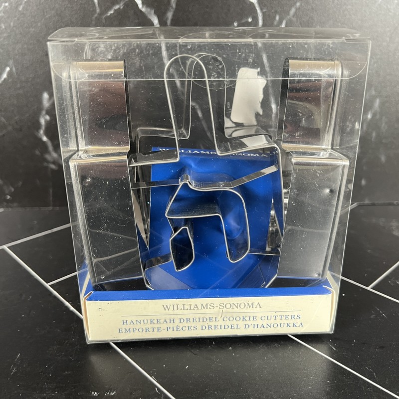 Set of 4 Williams-Sonoma Hanukkah Dreidel Cookie Cutters NIB