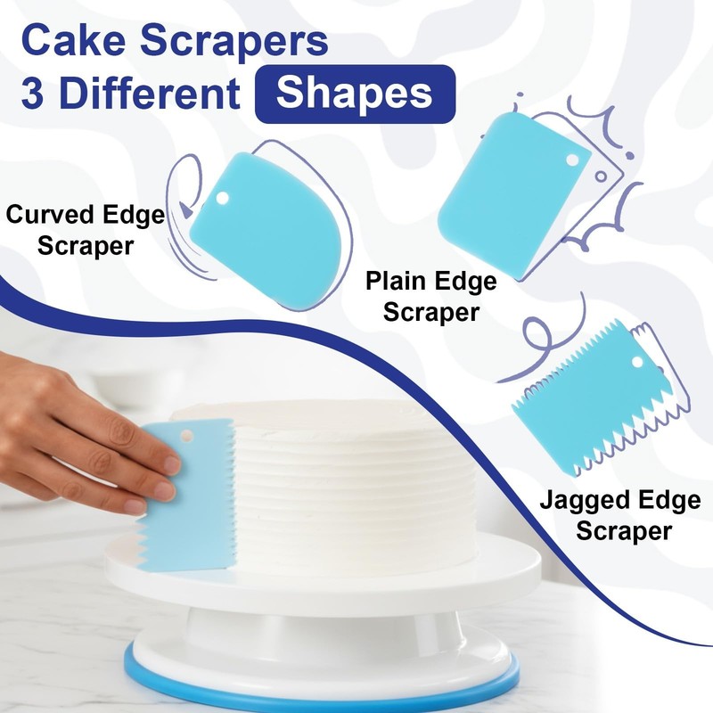 222 PCS Cake Decorating Kit - Includes Cake Turntable, Leveler, Piping Bags a... gallery