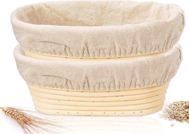 Banneton Bread Proofing Basket, 2 Pa 10 Inch Oval Sourdough Proofing