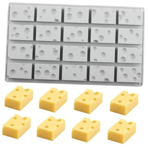 20 Cavity Cheese Silicone Candy Molds For Candy Chocolate Cake Decoration gallery