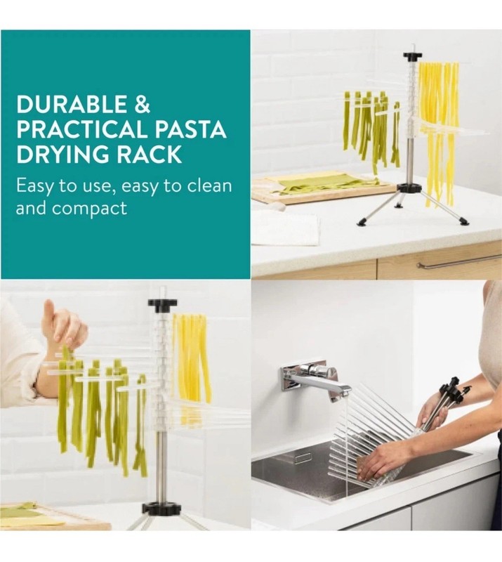 Collapsible Pasta Drying Rack - Tall Compact Spaghetti Noodle Stand with gallery