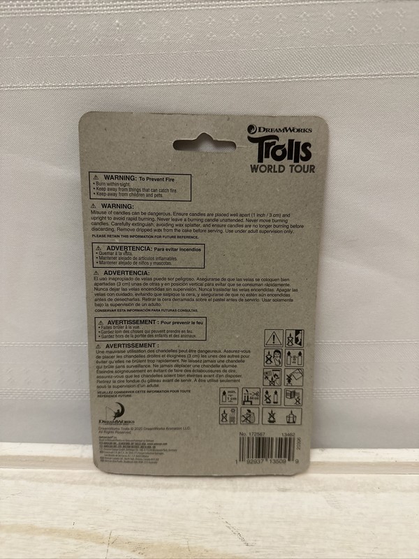 Trolls Would Tour Birthday Candles Set Of 4 gallery