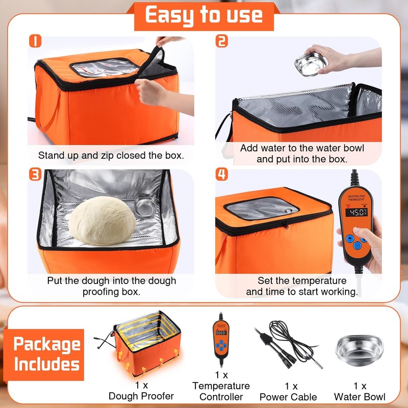 Proofing Box with Heater, Bread Proofing Box with 41℉-122℉ Temperatu gallery