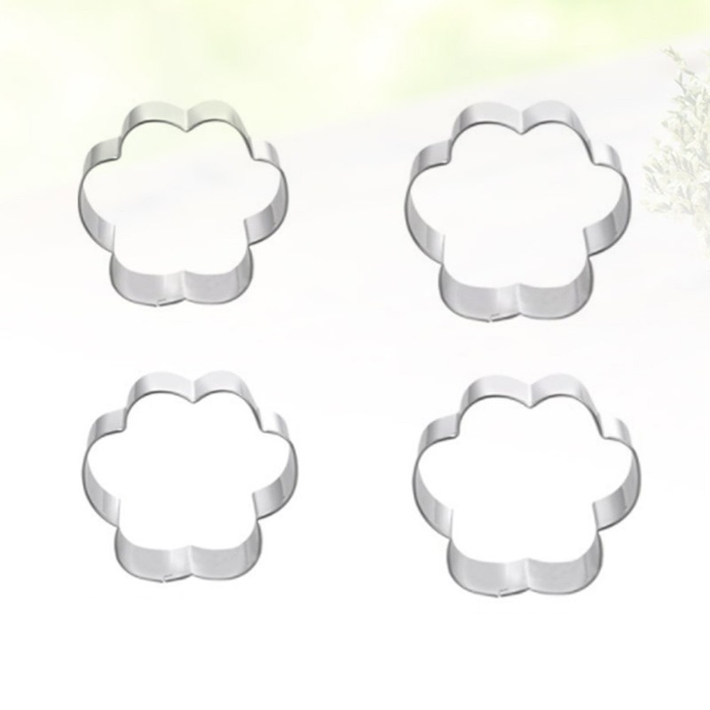 4pcs Dog Paw Cookie Stainless Steel DIY Cake Moulds Baking Tool cake mold