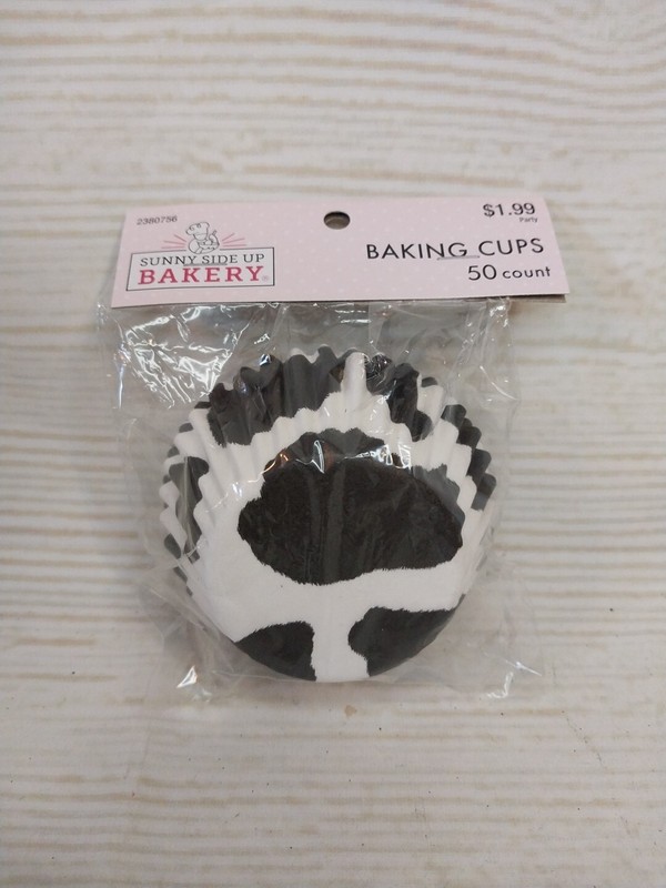 New! 50 Cow Print Cupcake Liners Baking Cups Wrappers Party 4H Farm Birthday